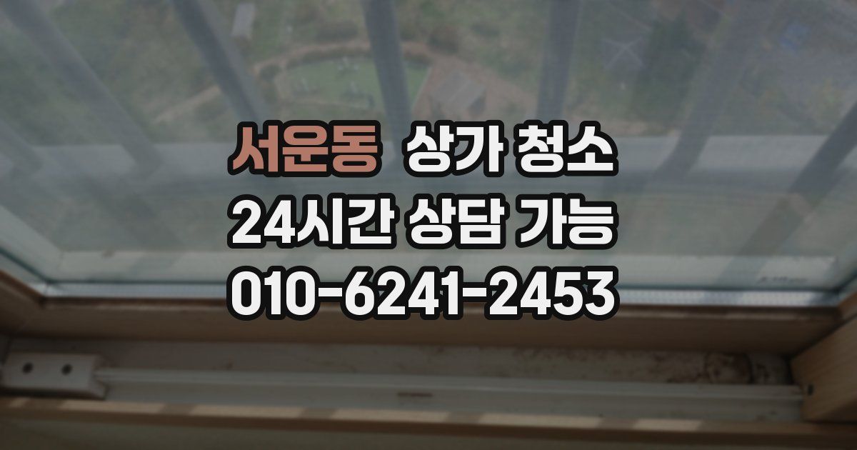 서운동 상가 청소
