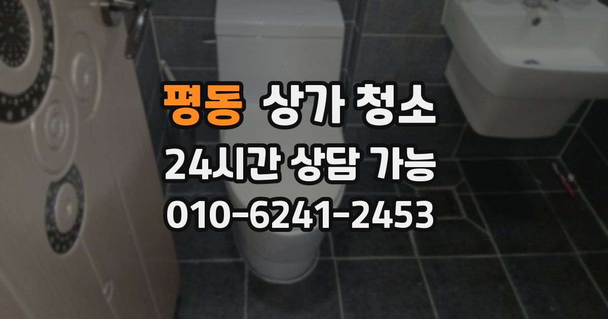 평동 상가 청소