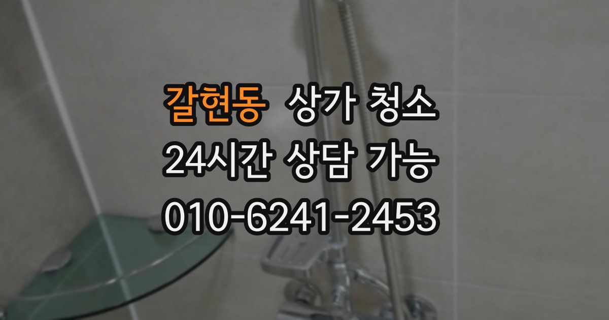 갈현동 상가 청소
