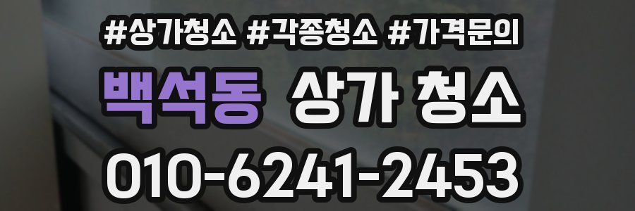 백석동 상가 청소