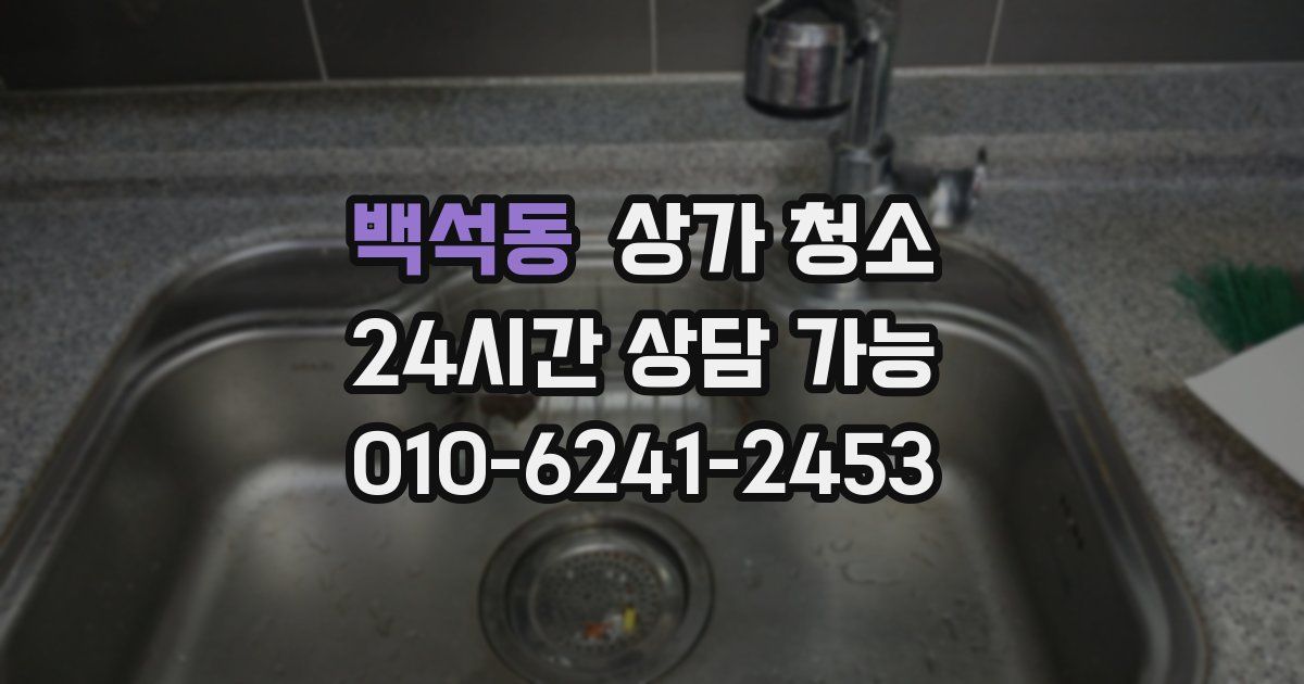 백석동 상가 청소