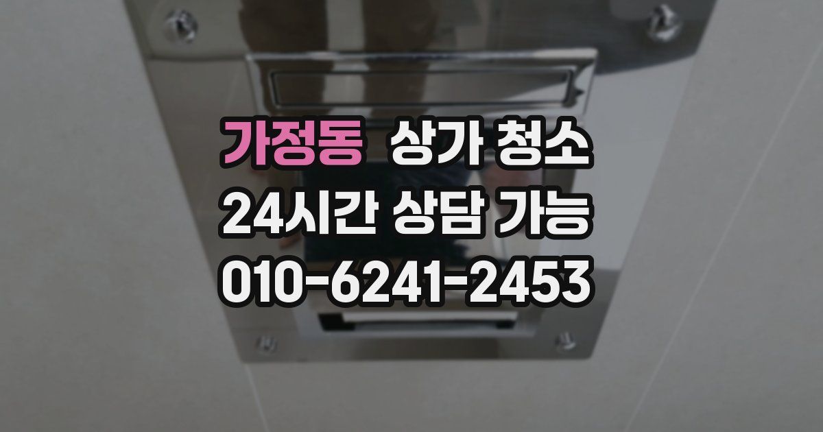 가정동 상가 청소