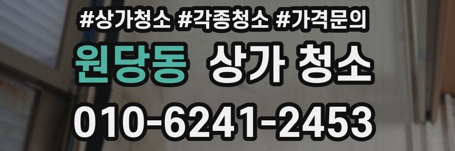 원당동 상가 청소