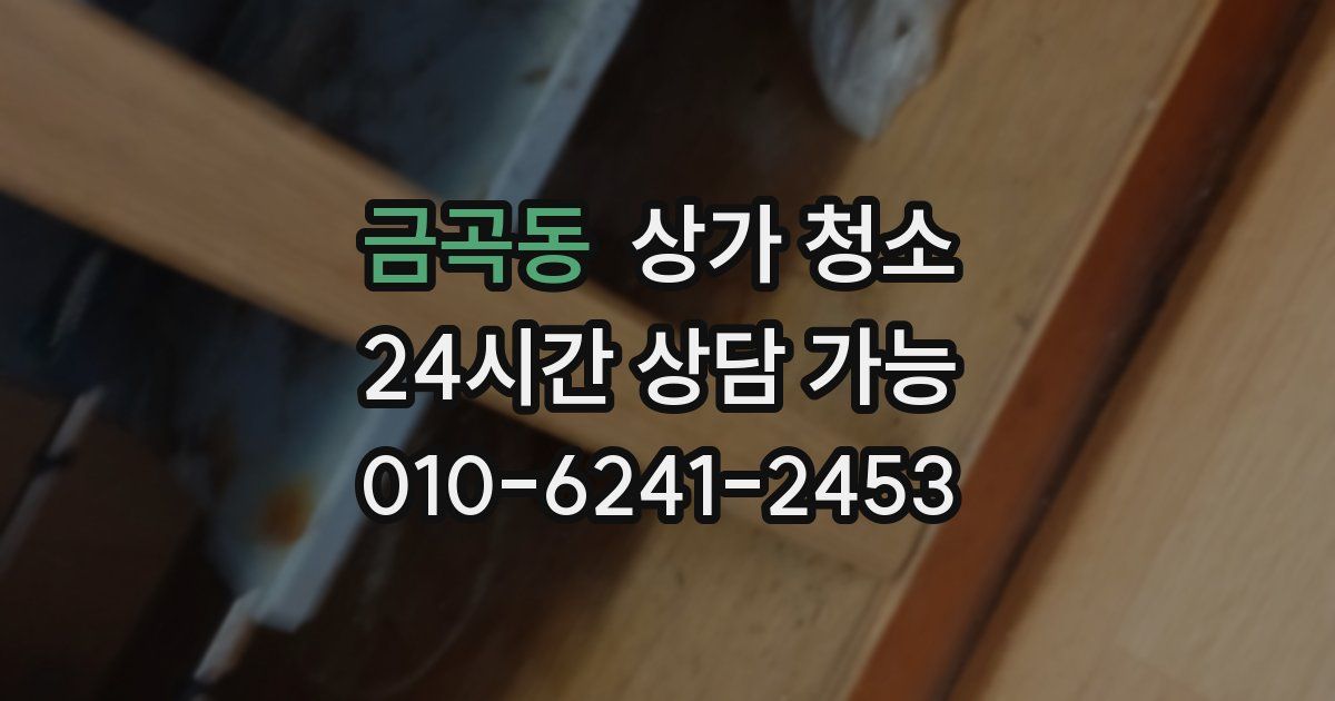 금곡동 상가 청소