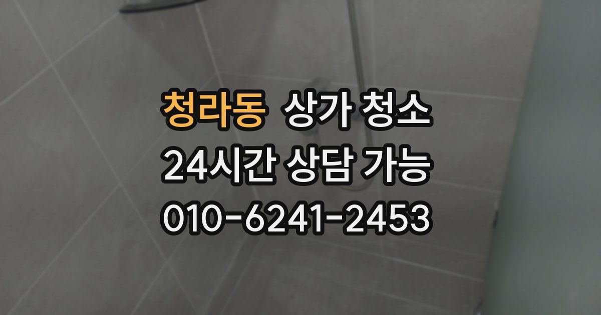 청라동 상가 청소