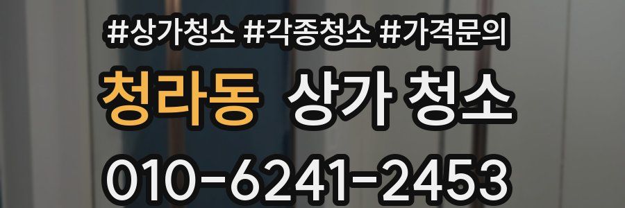 청라동 상가 청소