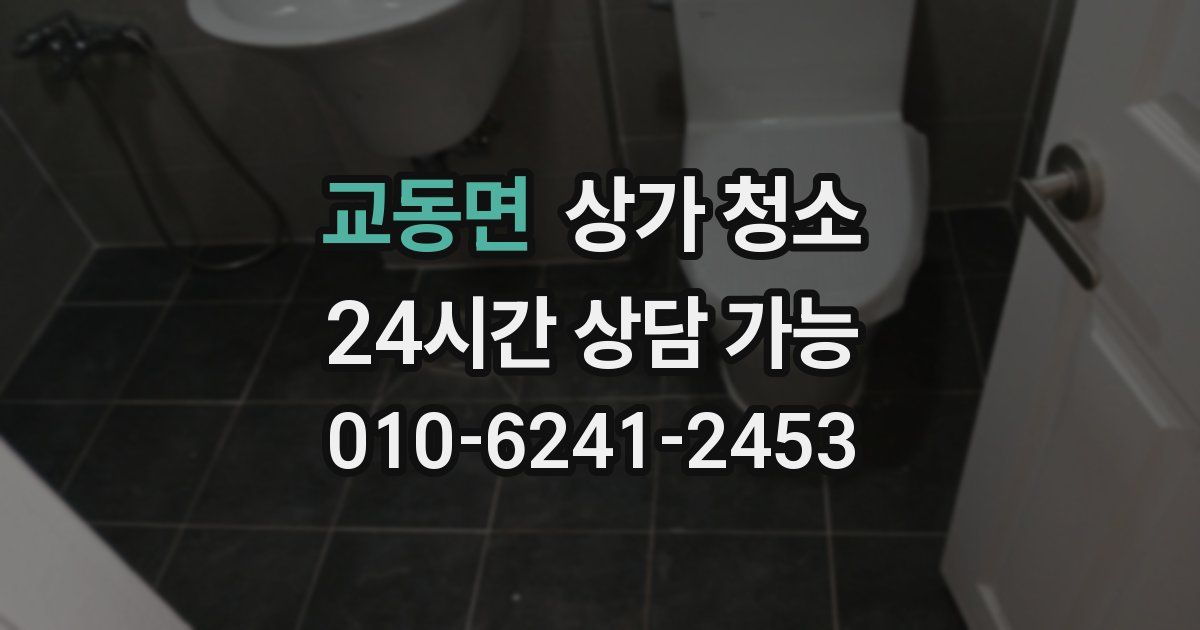 교동면 상가 청소