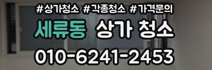 세류동 상가 청소