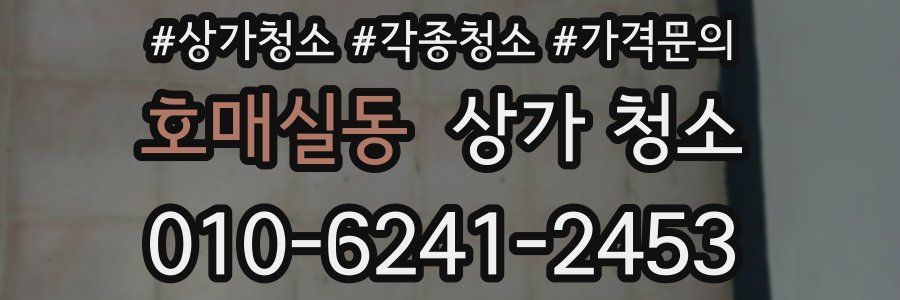 호매실동 상가 청소