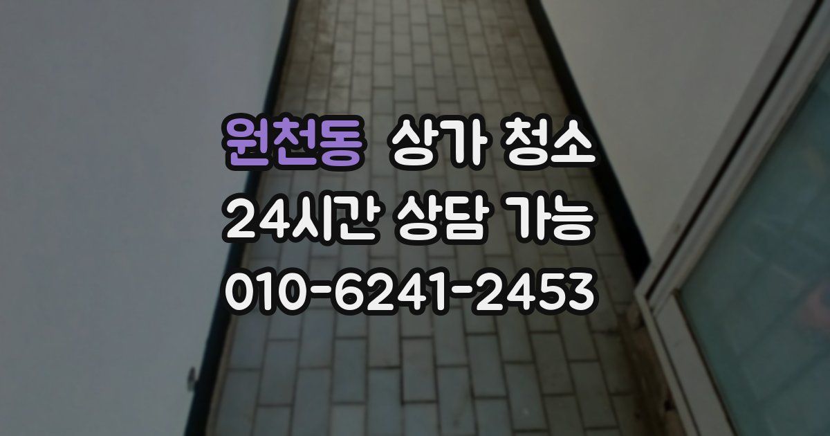 원천동 상가 청소