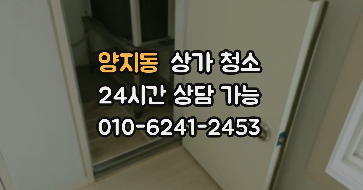 양지동 상가 청소