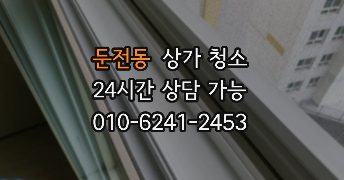 둔전동 상가 청소