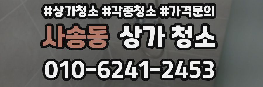 사송동 상가 청소