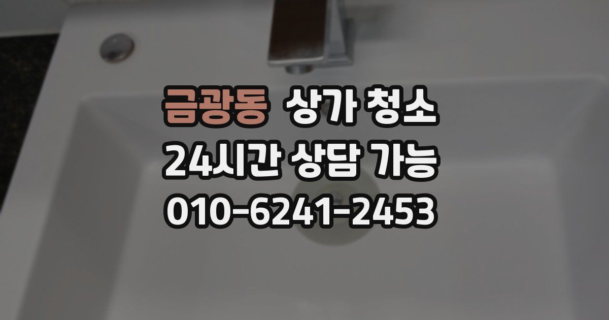 금광동 상가 청소