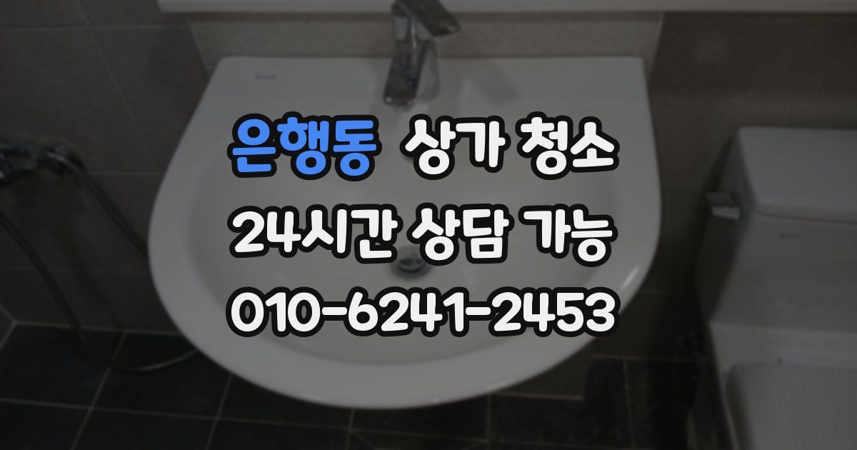 은행동 상가 청소