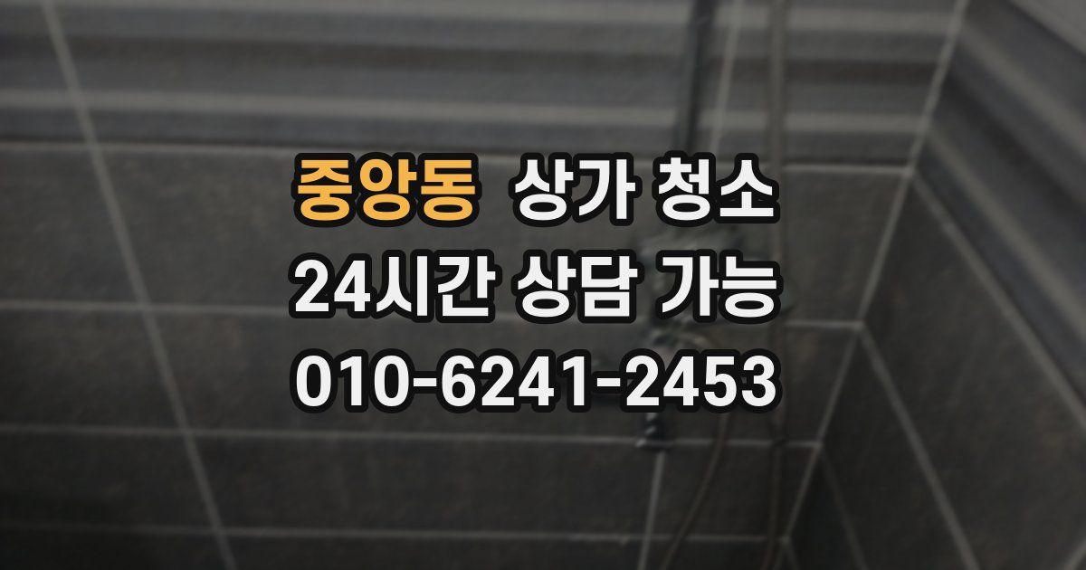 중앙동 상가 청소
