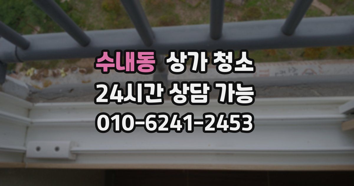 수내동 상가 청소