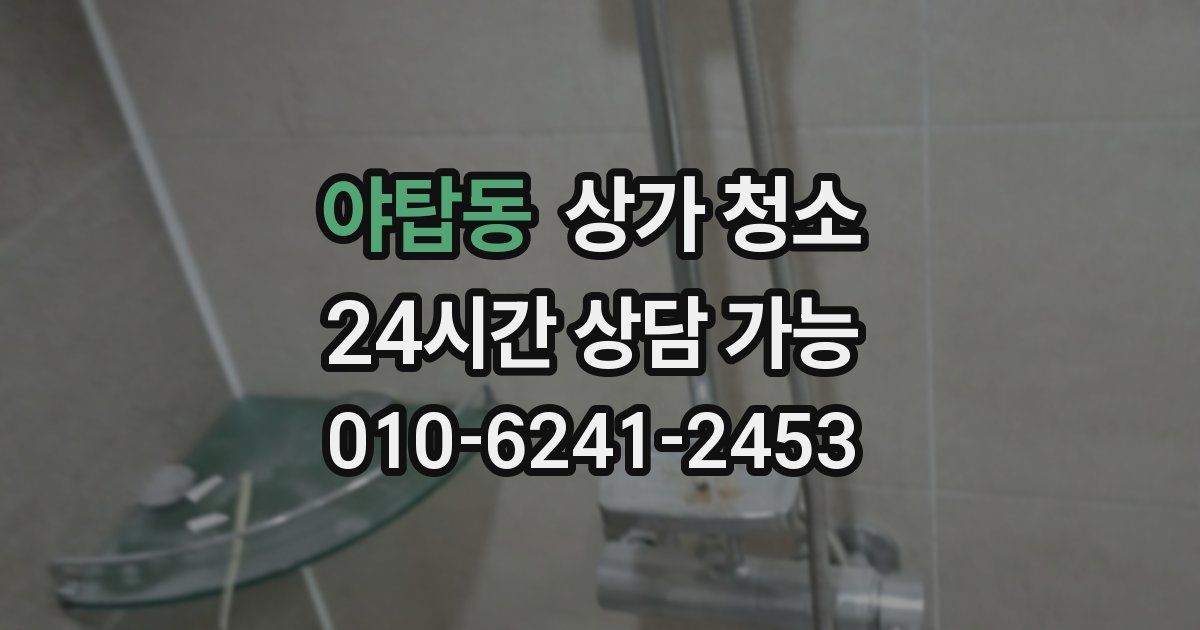 야탑동 상가 청소