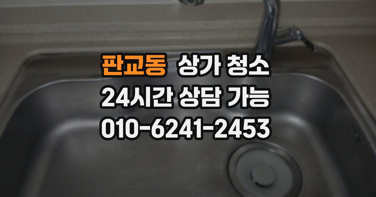 판교동 상가 청소