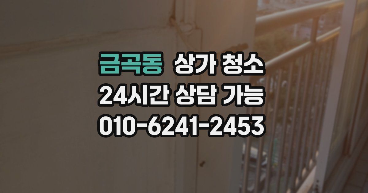 금곡동 상가 청소