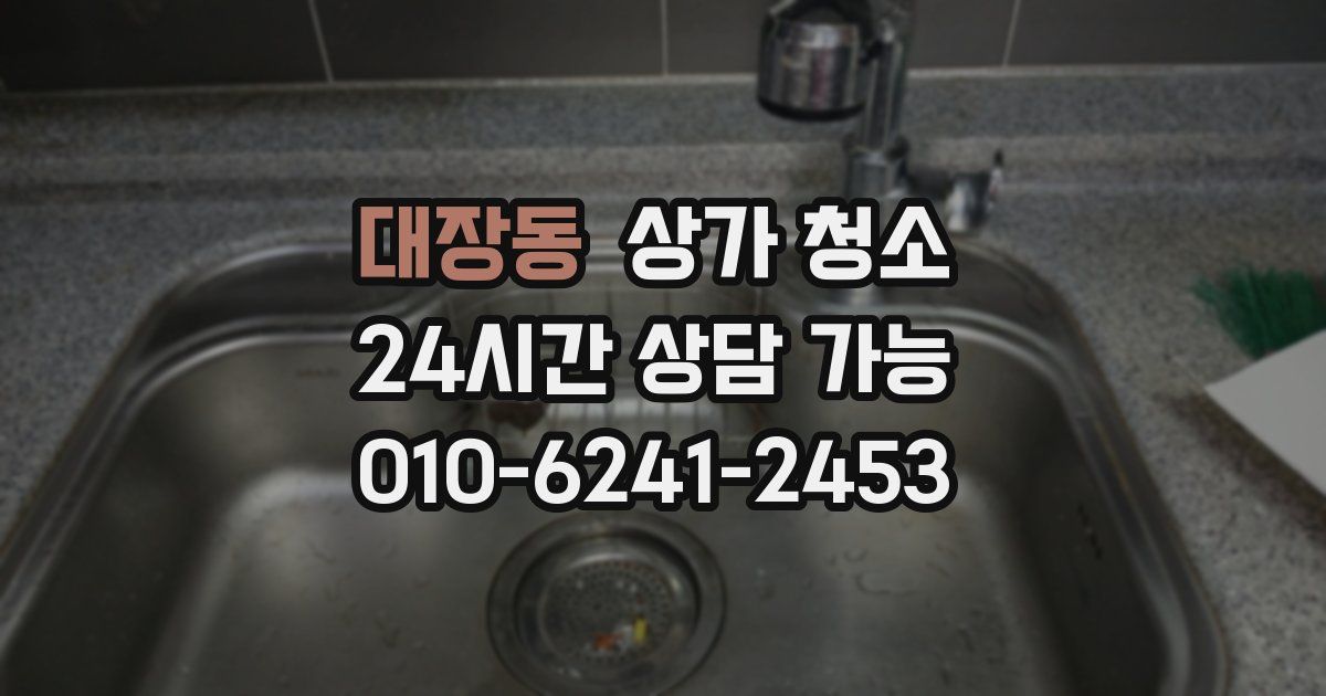 대장동 상가 청소
