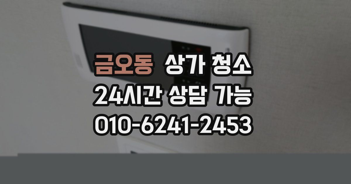 금오동 상가 청소