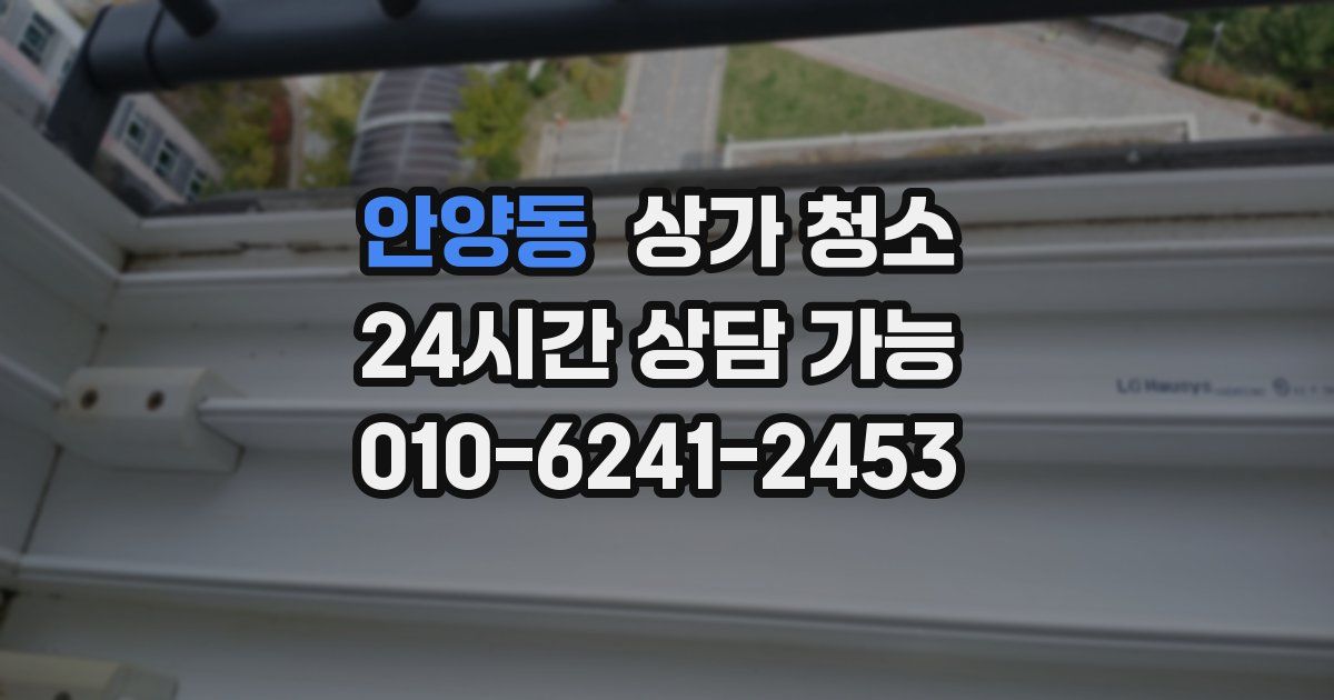 안양동 상가 청소