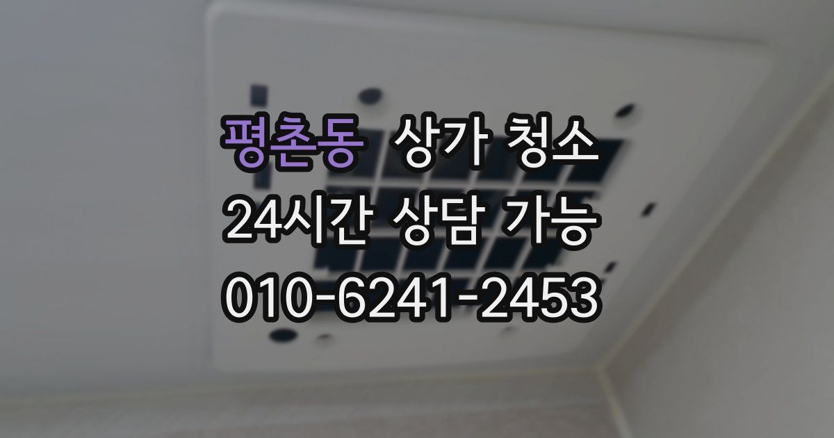 평촌동 상가 청소