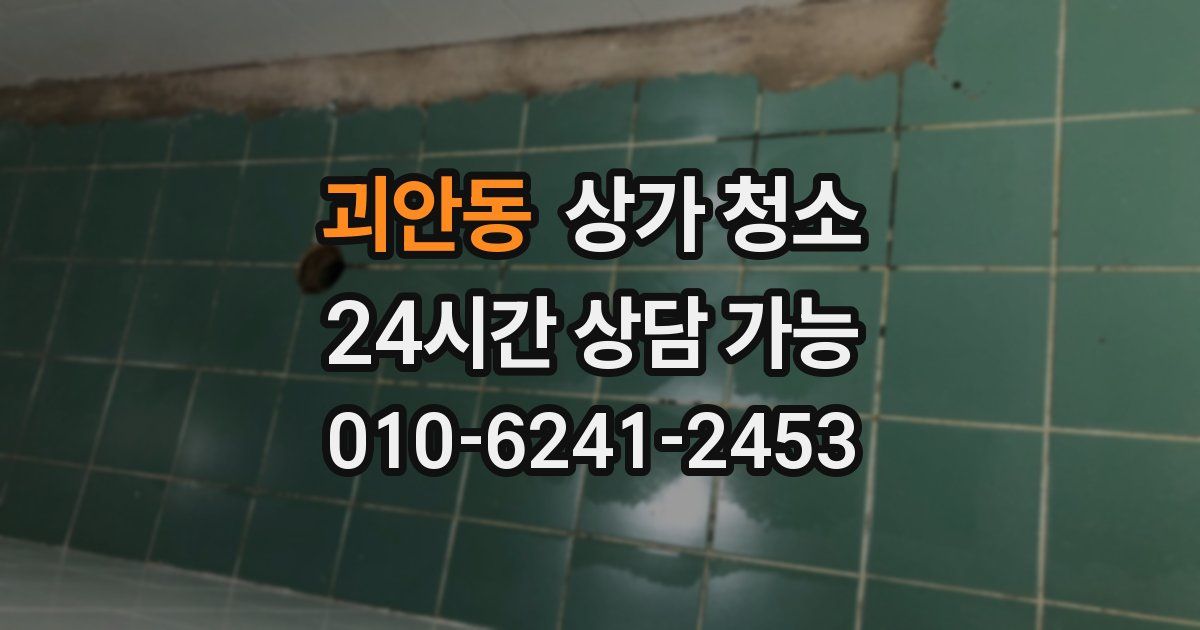 괴안동 상가 청소