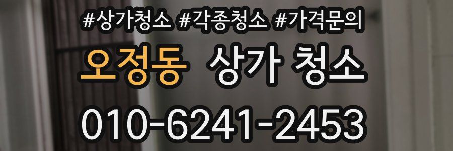 오정동 상가 청소