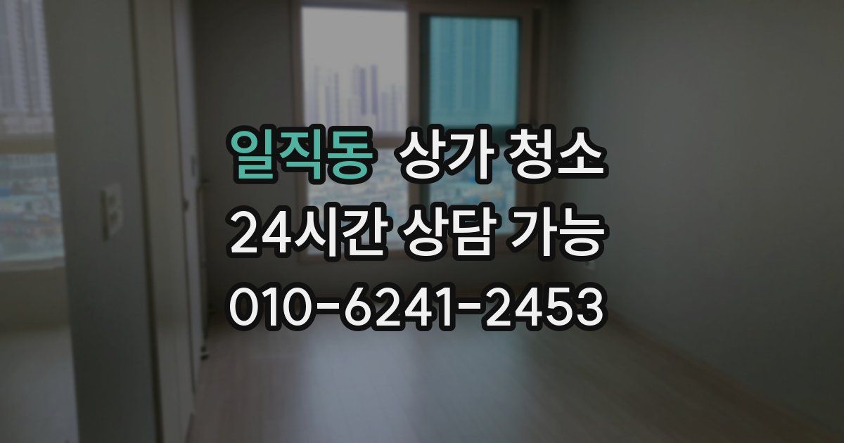 일직동 상가 청소