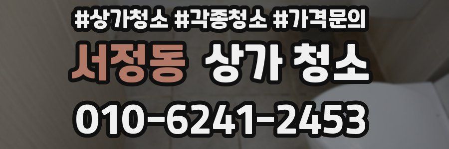 서정동 상가 청소
