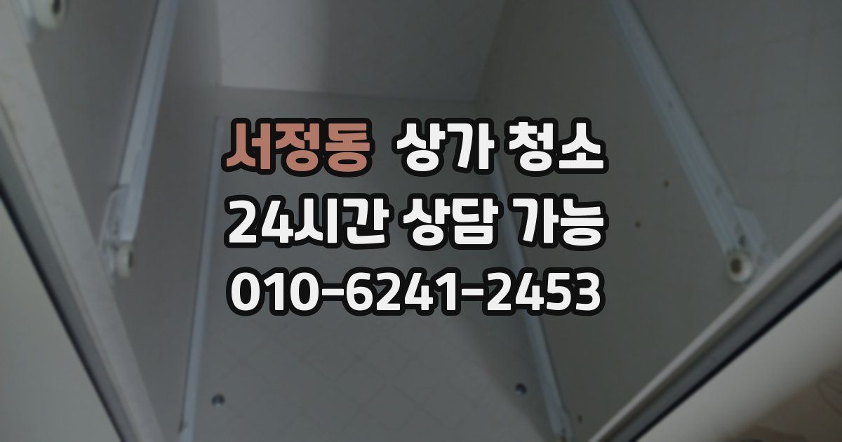 서정동 상가 청소