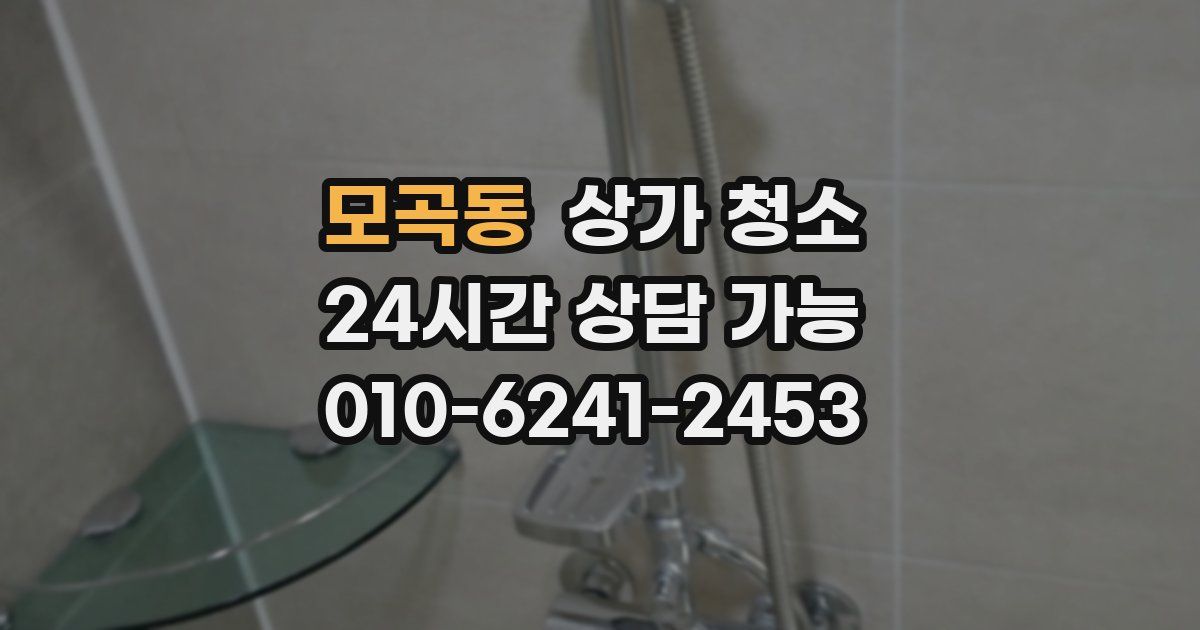 모곡동 상가 청소