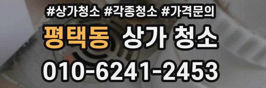 평택동 상가 청소