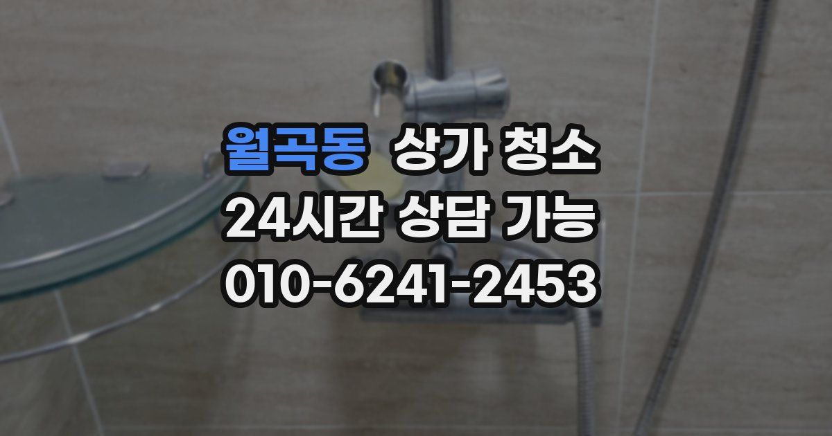 월곡동 상가 청소