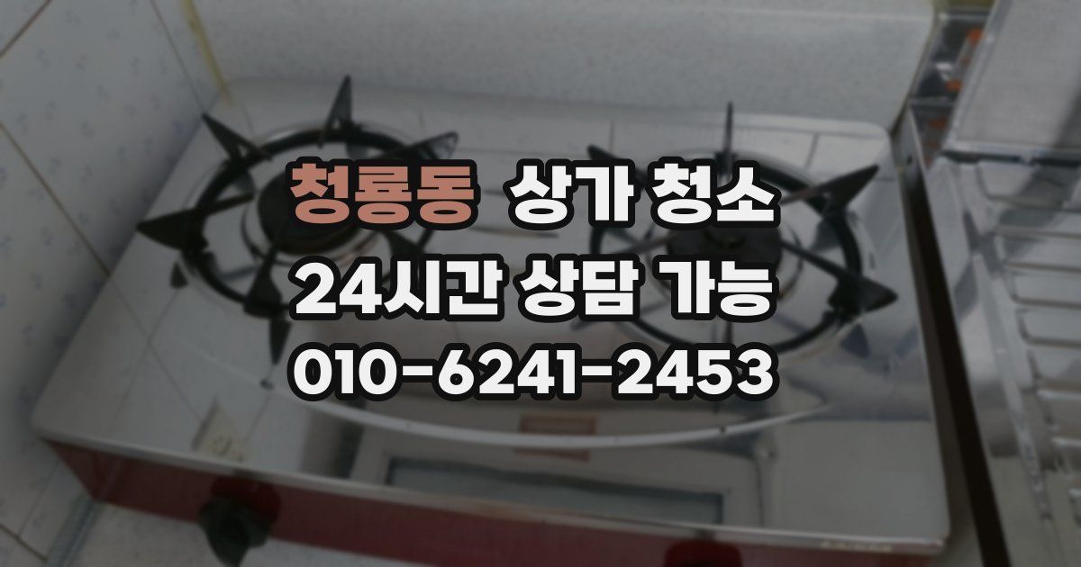 청룡동 상가 청소