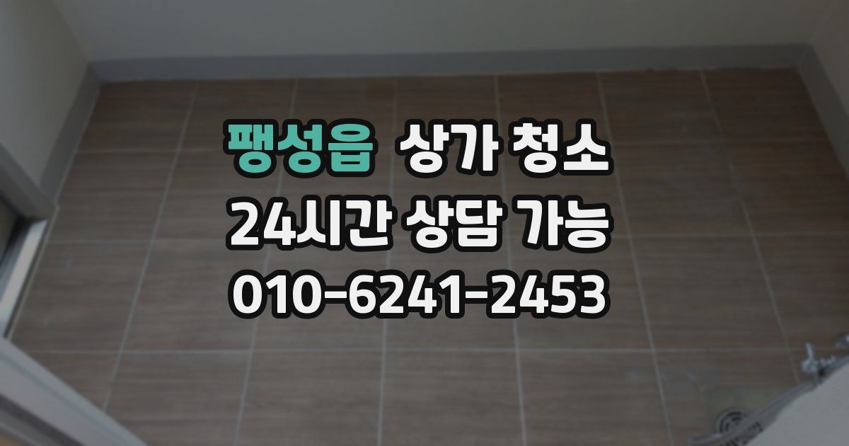 팽성읍 상가 청소