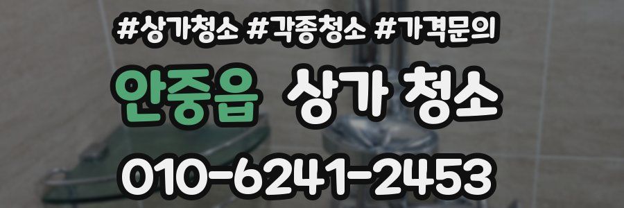 안중읍 상가 청소