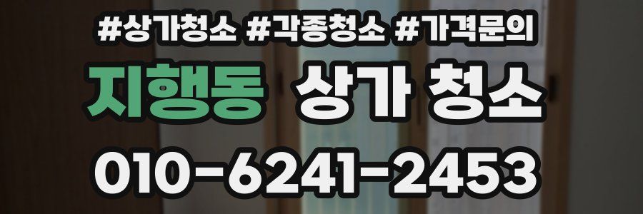 지행동 상가 청소
