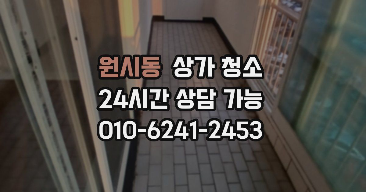 원시동 상가 청소