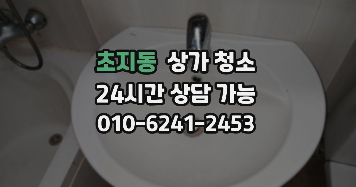 초지동 상가 청소