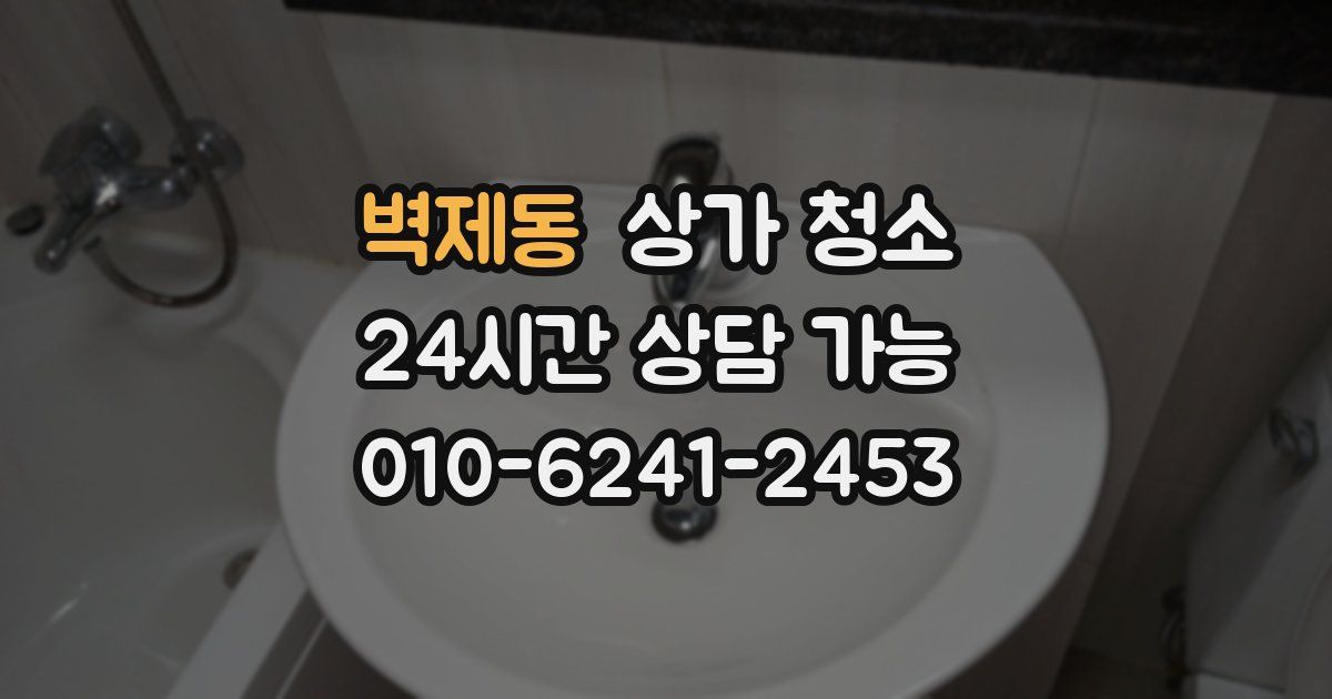 벽제동 상가 청소