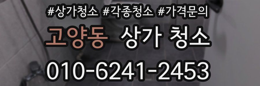 고양동 상가 청소