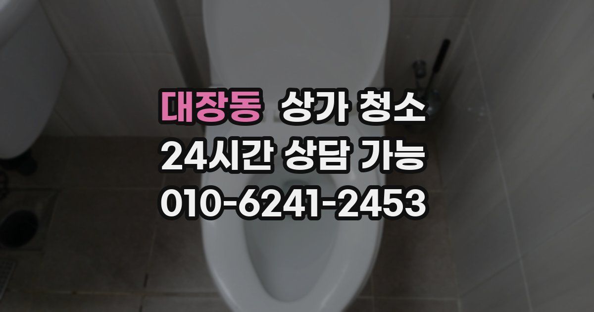 대장동 상가 청소