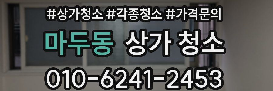 마두동 상가 청소