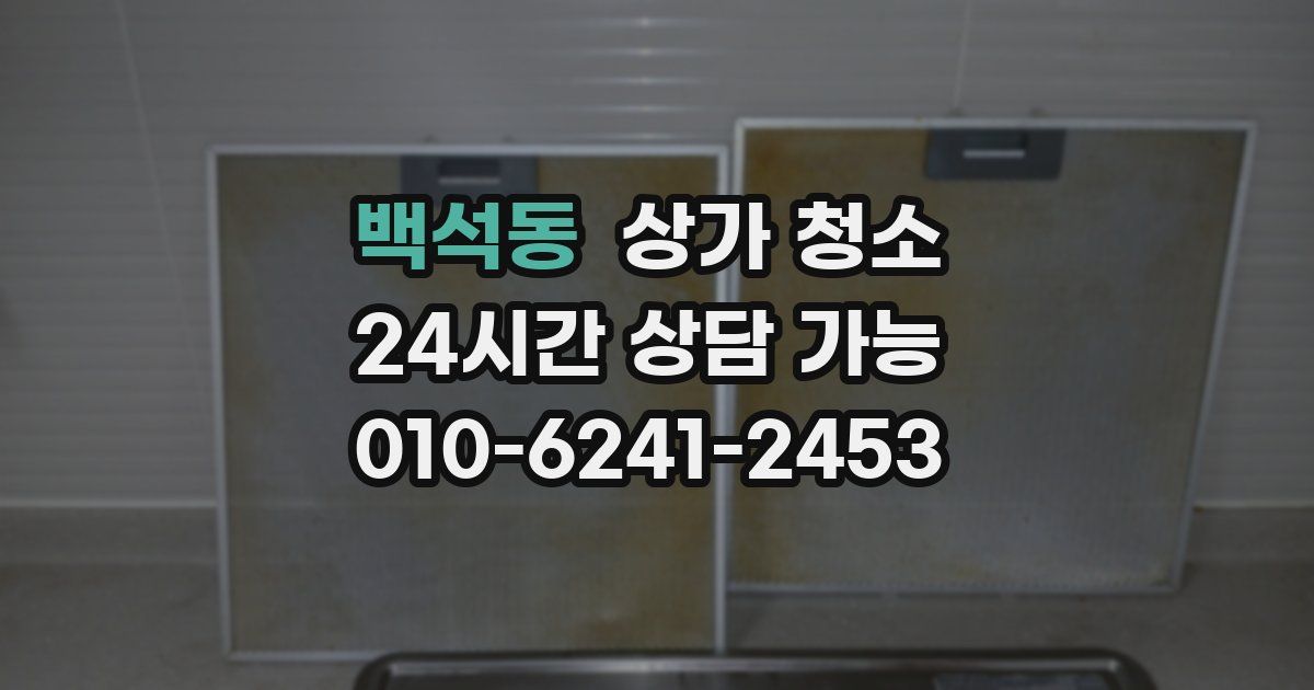 백석동 상가 청소