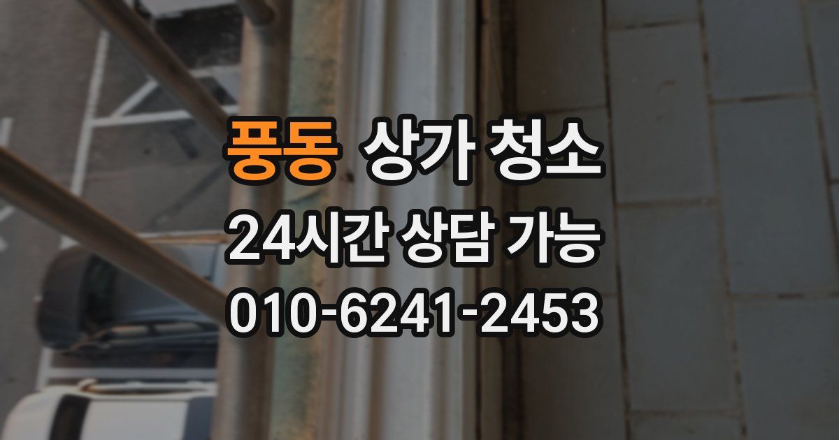 풍동 상가 청소