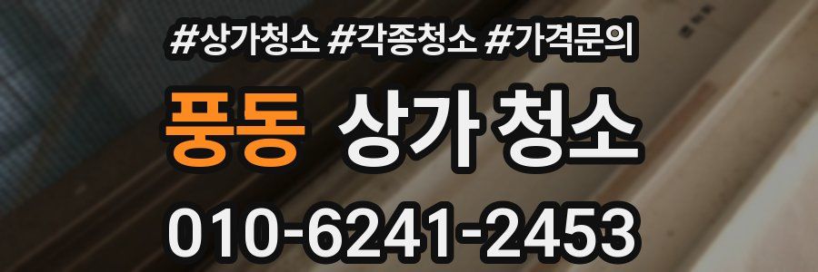 풍동 상가 청소