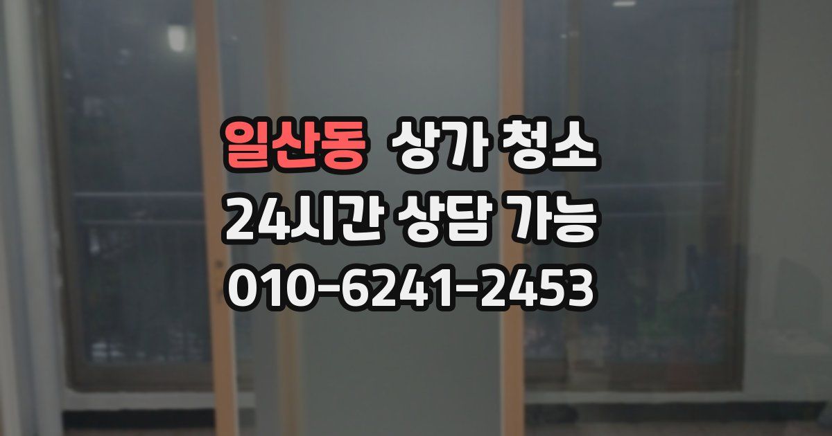 일산동 상가 청소